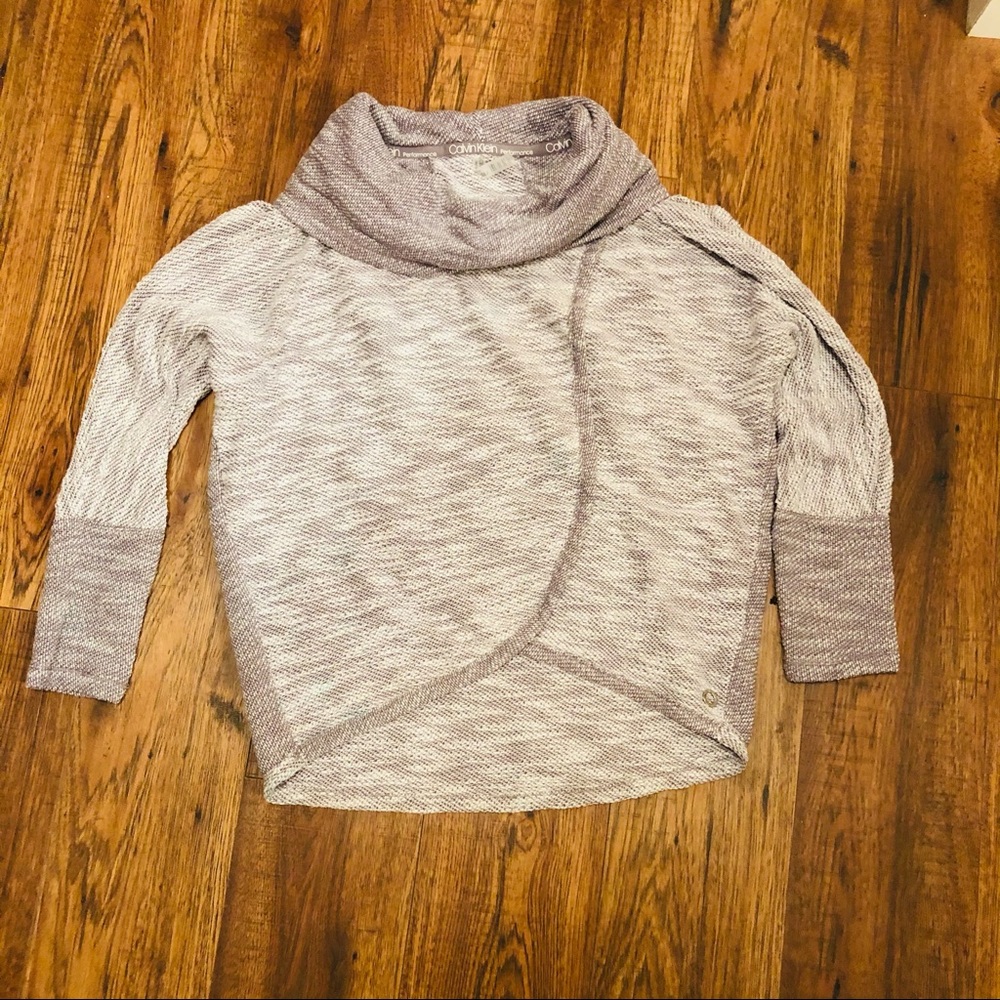 Calvin Klein-COWL neck wrap sweater-SZ S
